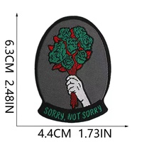 Écusson tissé personnalisé de style vintage découpé au laser Écusson tissé de logo de couture de haute qualité insigne tissé de style foncé pour chapeau