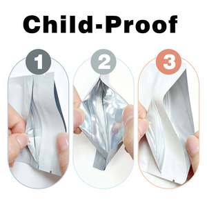 Bolsa Mylar a Prueba de Olores y Resistente a Niños, Impresa Personalizada Premium, Acabado Mate, Bolsa de Embalaje Reutilizable para Gomitas - Product Image 6