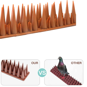 Clôture pour chat d'animaux sauvages, base en matériau PP, tapis de tête en fil métallique en acier inoxydable, répulsif Piegon, pointes anti-oiseaux pour le contrôle des oiseaux - Product Image 2