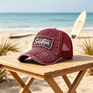 Casquette Trucker Classique Marron en Maille Réglable avec Fermeture Snapback Respirante Streetwear Décontractée Brodé Tendance pour Hommes et Femmes - Product Image 3