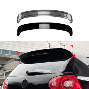 Volkswagen Rear Spoiler Piano <b>Black</b> Carbon Fiber Texture ABS <b>Trunk</b> Wing For Golf 5 MK5 GTI R32 - Product Image 1