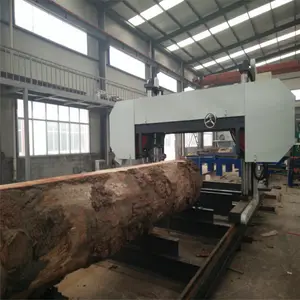 large size automatic horizontal band saw mill/heavy duty wood band sawmill