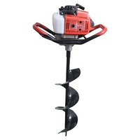Perceuse à tarière portative industrielle à refroidissement par air, 62 cm³, à essence, pour clôtures et aménagements paysagers