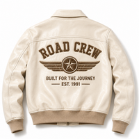 Blouson Bomber en Cuir Personnalisé Style Streetwear avec Patchwork Chenille et Design Varsity Baseball, Fermeture Éclair, Vente en Gros OEM