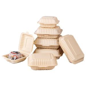 Cajas de Almuerzo Bento de Almidón de Maíz 100% Biodegradables, Diseño Personalizado, Capacidad de 30 oz, Marca Bofa, para Comida para Llevar, Hoteles, Entrega Rápida - Product Image 4