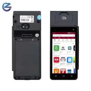 Mesin Android NFC PDA Hemat Biaya Sistem Mobile All In One Touch POS dengan Printer Top Up POS