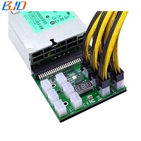 Câble d'alimentation PCI-E 6 broches mâle vers 8 broches 6+2 broches pour carte graphique GPU, 18AWG 0,5M 0,6M 0,8M pour serveur DELL HP, carte de dérivation d'alimentation
