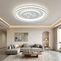 Plafonnier Unique Zhongshan Nouveau Design avec Motif Trèfle Porte-Bonheur et LED Multi-Anneaux pour un Confort Moderne dans le Salon