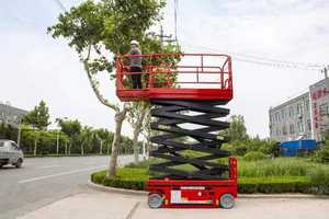 4m-18m penuh listrik mendorong sendiri Platform kerja mengangkat udara Platform pengangkat gunting hidrolik - Product Image 3