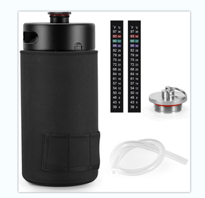 Mini fût isotherme en acier inoxydable 128 oz, noir mat, portable, pressurisé avec bouchon à valve d'échappement et housse isolante - Product Image 1