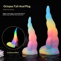 Plug anal en silicone en forme de queue de pieuvre avec ventouse, étanche, jouet sexuel pour adultes (hommes et femmes)