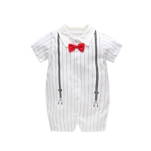 100% coton bébé vêtements ensemble <span class=keywords><strong>petit</strong></span> Gentleman broderie motif nouveau-né vêtements d'été pour bébé garçons - Product Image 3