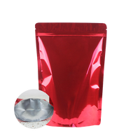 Feuille d'aluminium colorée Stand up Pouch Doypack Sac à fermeture éclair vierge sécurisé en bleu rouge noir pour emballage alimentaire pour animaux de compagnie Chewing-gum