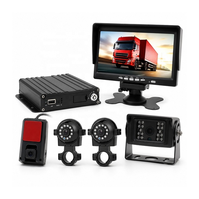 4G Mobile DVR System 4CH 1080P Recording Car Monitor Camera CMSV6 Realtime GPS Tracking SD Card Truck Fleet Vehicle Security Kit