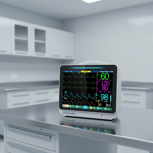 Moniteur multiparamètres vétérinaire Vericare JM-12, écran tactile de 12,1 pouces, signes vitaux, ECG, PR, SPO2, NIBP, TEMP, RR, HR, IBP, EtCO2 - Product Image 5