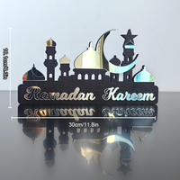 Décorations de table islamiques en acrylique 2026, centre de table Eid Ramadan Kareem, ornement de bureau pour l'Aïd, décorations du Ramadan