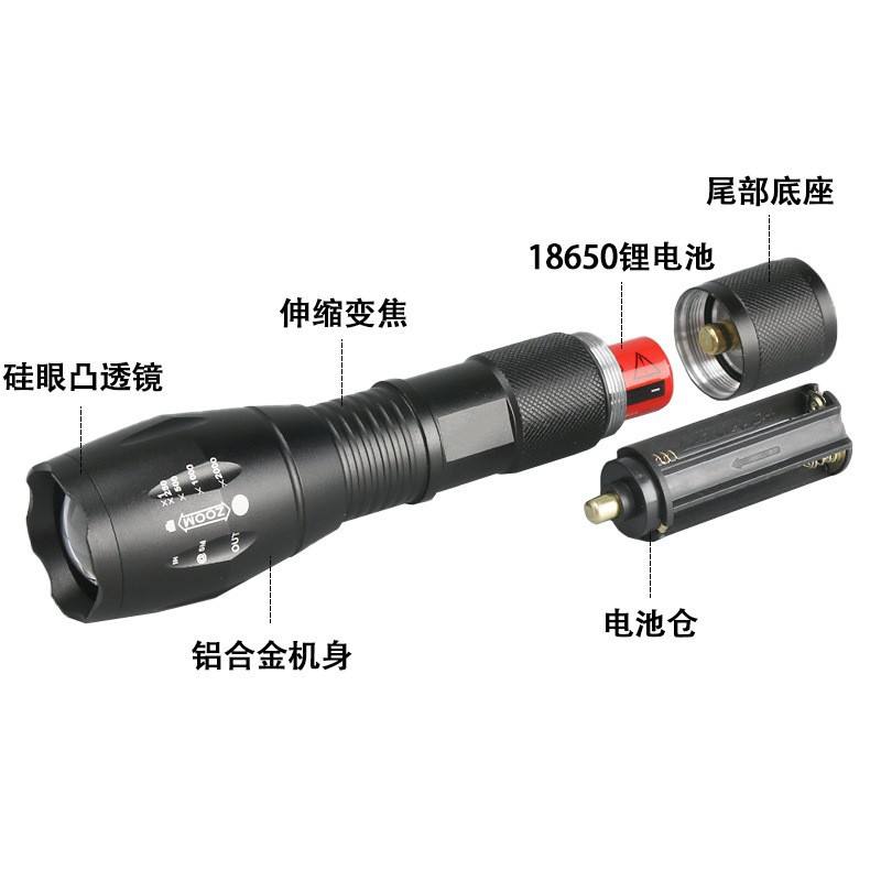 flashlight+18650+usb