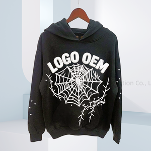 Felpe con Cappuccio Personalizzate di Alta Qualità, Stile Hip-hop, Design con Stampa in Schiuma, Motivi e Lettere, Oversize, <span class=keywords><strong>Maniche</strong></span> Lunghe, Unisex - Product Image 1