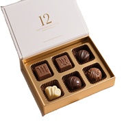 Offre Spéciale carton de luxe 4 pièces 7 pièces boîte d'emballage de truffe au chocolat avec séparateurs pour chocolat