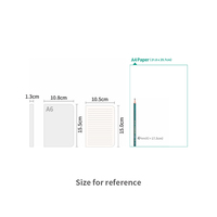 Joli carnet A6 à couverture rigide, ligné, personnalisé avec logo imprimé, idéal pour l'école, le bureau, ou comme cadeau.