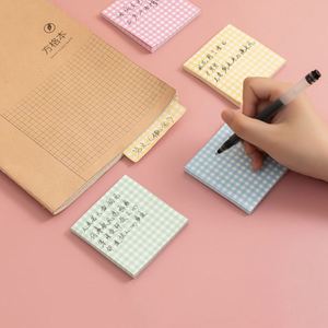 4 blocs de notes adhésives multicolores à motifs écossais, mémos décoratifs colorés pour la rentrée scolaire des étudiants - Product Image 3