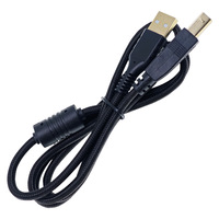 Kabel Printer USB Kustom dengan Inti Ferit untuk Supresi Interferensi, A-Male B-Male, Port Persegi Berlapis Emas, Kabel Data untuk Scanner dan Mesin Fotokopi
