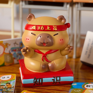 Yu Mo Kapibala Serie Académica Caja Sorpresa 6 Figuras Regulares 1 Figura Sorpresa Adorno de Escritorio Regalo de Dibujos Animados para Niños - Product Image 2