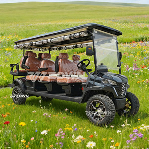 Carrito de golf eléctrico de 8 plazas todoterreno con techo y parabrisas para uso en granjas y campos de golf - Product Image 6