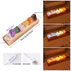 Đèn ngủ đá thô tự nhiên cầu vồng bán buôn, quà tặng tân gia - Product Image 2