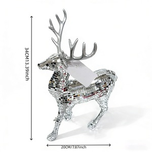 Vente en gros de <span class=keywords><strong>rennes</strong></span> en verre miroir personnalisés pour boule disco, pour Noël, décoration de fête moderne et rétro, ornement festif en vrac - Product Image 2