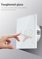 Interruptor de luz inteligente Wifi EU/UK, adecuado para Alexa Google Home Voice Control 2,4G WiFi + BT Neutral No Neutral Sensor interruptor de luz