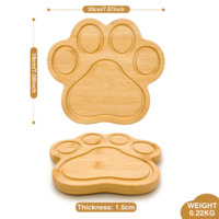 Planches à découper et planches à charcuterie en bambou en forme de patte pour les amoureux des chiens et des chats