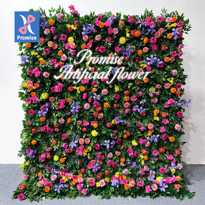 อุปกรณ์ตกแต่งงานแต่งงานรูปนางฟ้าบ้านแสนวิเศษดอกไม้ประดิษฐ์ติดผนังฉากหลังเวทีแต่งงานแบบม้วนขึ้น - Product Image 1