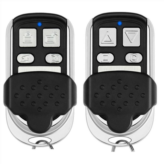 Garage Gate 4 Buttons RF 315Mhz 433Mhz Learning Type Remote Controller with Key Chain