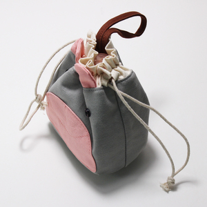 Custom Small <strong>Drawstring</strong> <strong>Makeup</strong> Pouch Fashionable Canvas Toiletry <strong>Bag</strong> With Zipper Closure for Travel Cosmetics Packing - Product Image 3