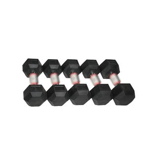 ชุดดัมเบลทรงหกเหลี่ยมทำจากเหล็กหล่อออกแบบได้ตามต้องการใช้ออกกำลังกายในยิมฝึกความแข็งแรงพร้อมอุปกรณ์ PU และยางดัมเบล - Product Image 4