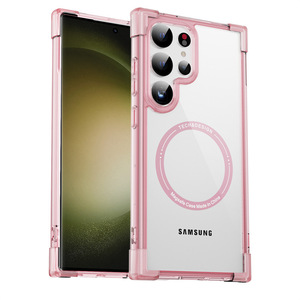 Per Samsung 24Ultra trasparente S23Ultra custodia magnetica per telefono cellulare con copertura protettiva Anti-caduta a quattro angoli <span class=keywords><strong>S22</strong></span> - Product Image 3