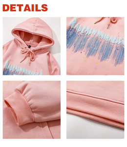 Custom 400 Gsm 450gsm Sudadera con capucha de peso pesado grueso de gran tamaño Pullover 3D Puff Print Hoodies - Product Image 3