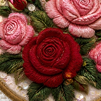 Patch brodé 3D rond en relief avec dentelle florale à sequins pour la décoration de vêtements