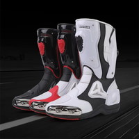 Chaussures de course de moto toutes saisons Bottes de moto antidérapantes anti-chute pour hommes femmes Concurrence tout-terrain pour l'automne et l'hiver