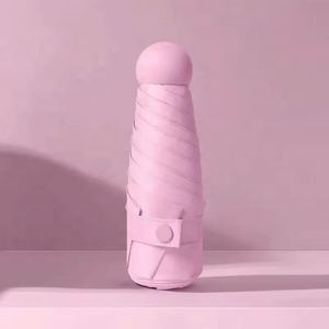 Parapluie de voyage léger pliable en cinq sections en nylon 190T avec un design moderne et luxueux pour femmes, idéal pour les cadeaux d'affaires - Product Image 3