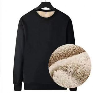 Maglione Invernale da <span class=keywords><strong>Uomo</strong></span> in Pelle di Agnello Foderato in Pile, Vendita Diretta dalla Fabbrica, Collo Tondo, Vestibilità Ampia, Maglia Base Calda - Product Image 6