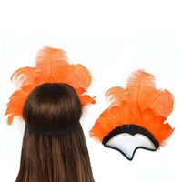 Serre-tête fantaisie en plumes d'autruche pour femme, accessoires de coiffure pour carnaval, festival, danse et fête