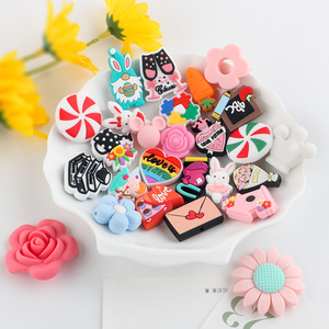 Kovict sans BPA bijoux à bricoler soi-même sucette chaîne cadeau accessoires Animal dessin animé fruits forme perles focales breloques en Silicone pour stylos - Product Image 3