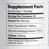 Thé Détox Minceur 28 Jours |   Thé Herbal Minceur à l'Extrait de Thé Vert, L-Carnitine et Fibres Probiotiques – Marque Privée OEM