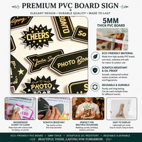 Panneau publicitaire personnalisé en PVC expansé imprimé pour événements, panneau en mousse PVC pour groupe de rock, panneau publicitaire en Foamex, accessoires pour photomaton