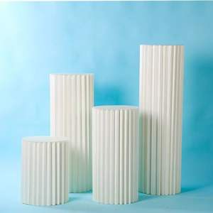 Katlanır silindirik kek tatlı masa Kraft kağıt roma sütun dekorasyon düğün dekorasyon arka plan ekran standı - Product Image 5