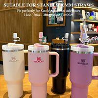 Capuchon de paille réutilisable en silicone de 10 mm avec bouchon anti-fuite et cache-poussière pour tasses isothermes, gobelets et accessoires de boisson