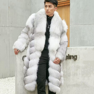 Wholesale 100% Natural Real Luxury <strong>Men</strong> Fox <strong>Fur</strong> Leather <strong>Jacket</strong> With <strong>Fur</strong> - Product Image 4