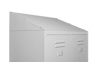 Armoire casier à 2 portes d'<span class=keywords><strong>occasion</strong></span> avec sommet incliné pour les classeurs scolaires et hospitaliers à vendre - Product Image 4